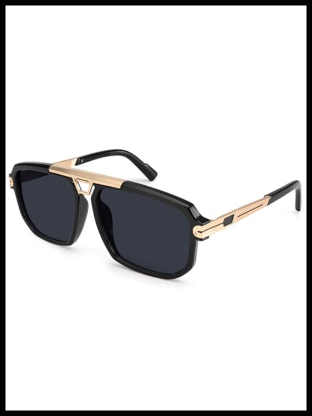 Oversized Square Sunglasses UV400 Protection Retro Vintage Big Frame Unisex